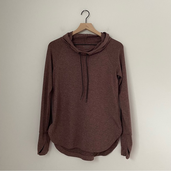 Athleta Uptempo Hoodie Walnut Brown Hearth Rose - Picture 2 of 10